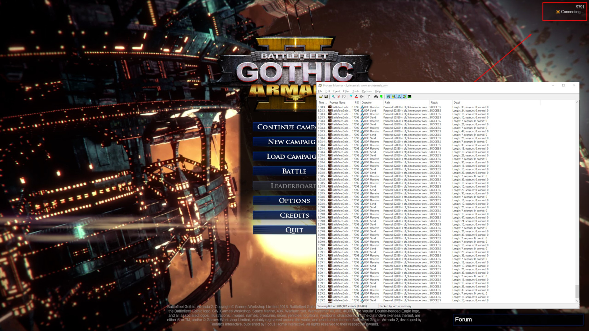 battlefleet gothic stuck on loading screen